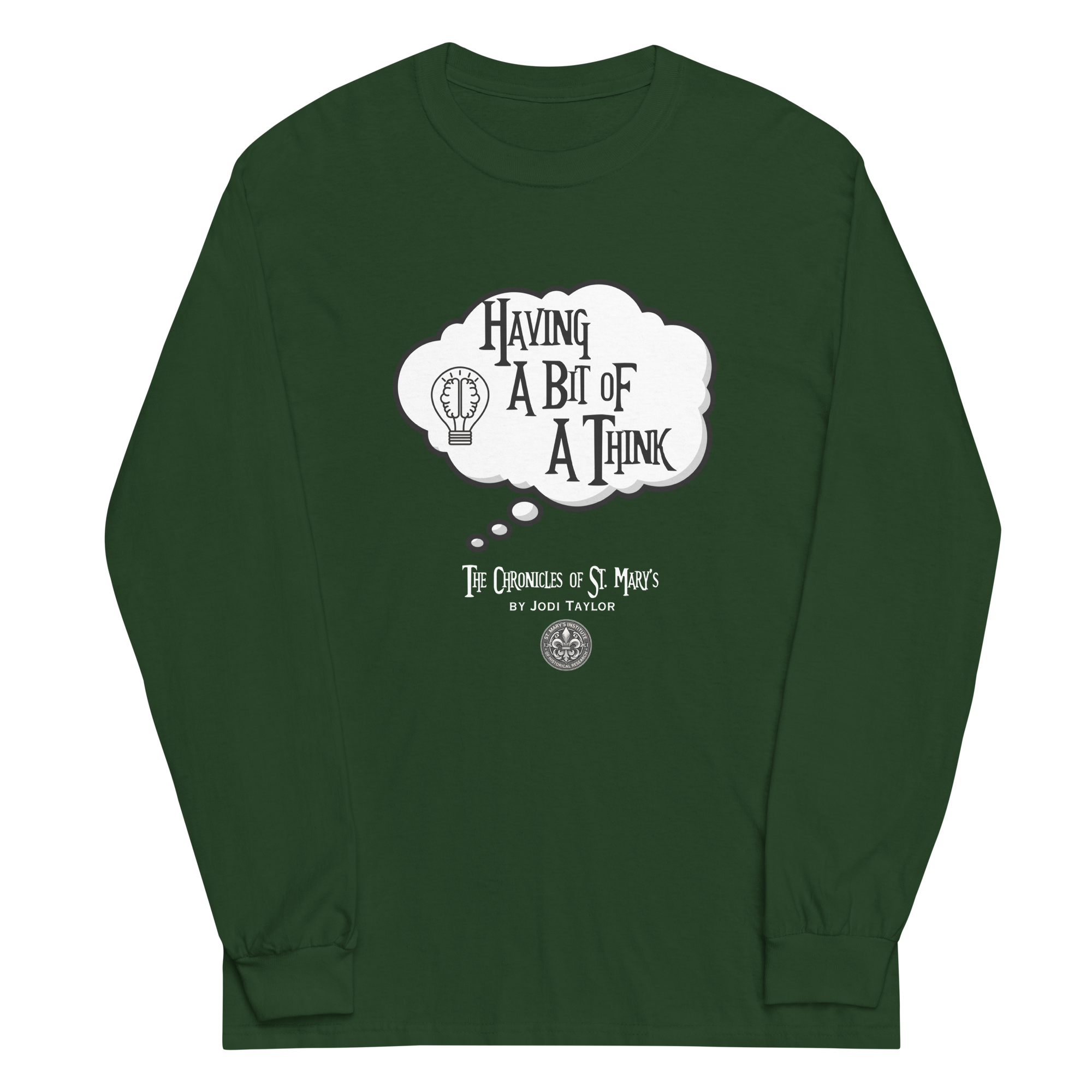 Having A Bit of a Think Long Sleeve Shirt (up to 4XL) - Image 4
