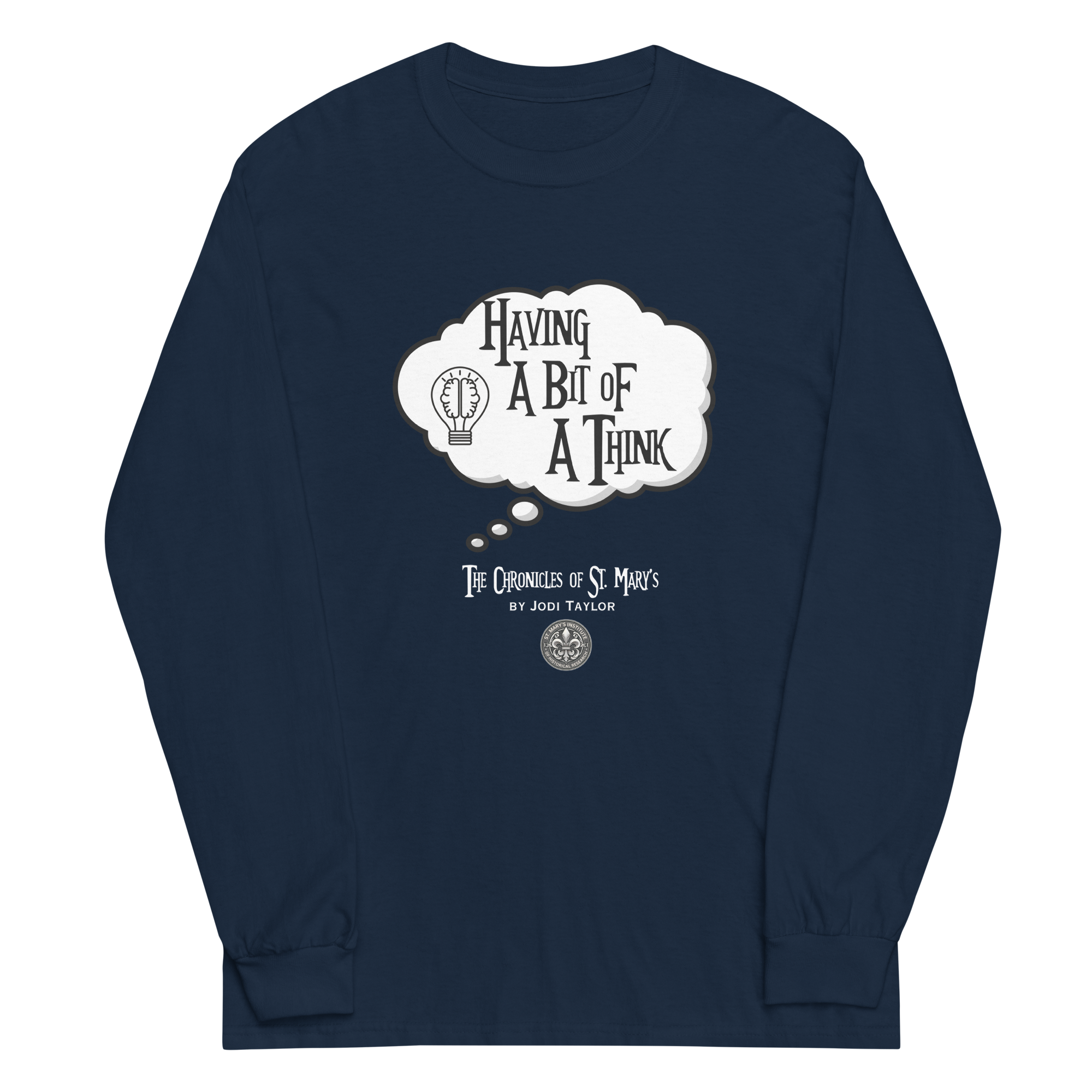 Having A Bit of a Think Long Sleeve Shirt (up to 4XL) - Image 2