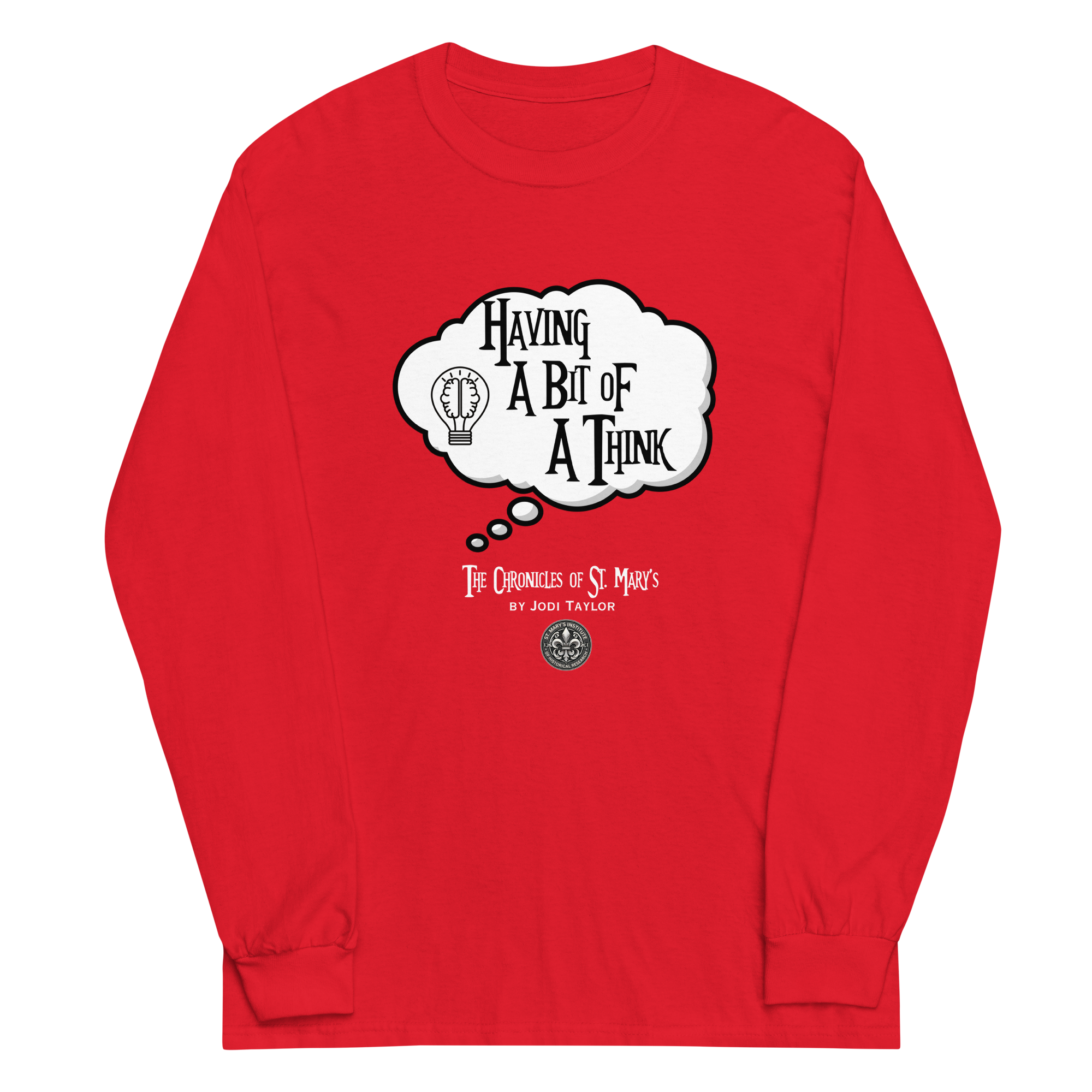 Having A Bit of a Think Long Sleeve Shirt (up to 4XL) - Image 5