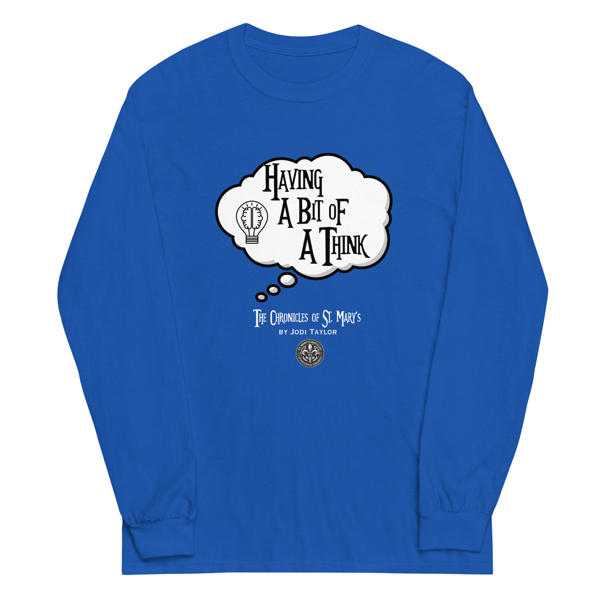 Having A Bit of a Think Long Sleeve Shirt (up to 4XL) - Image 6