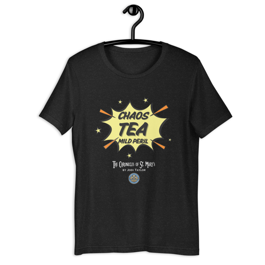 Chaos, Tea, Mild Peril -  Unisex t-shirt in dark colours (up to 5XL)
