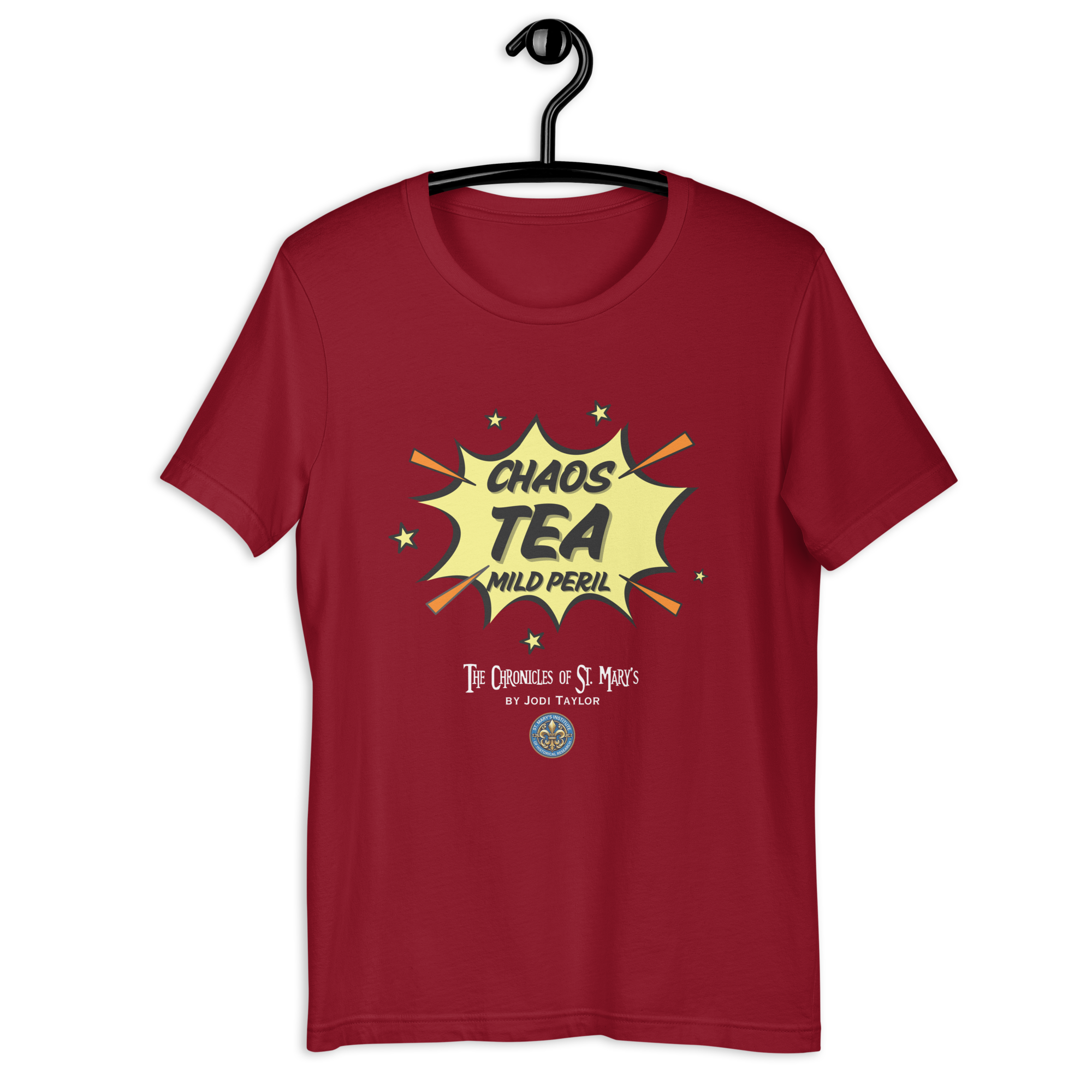 Chaos, Tea, Mild Peril - Unisex t-shirt in dark colours (up to 5XL) - Image 5