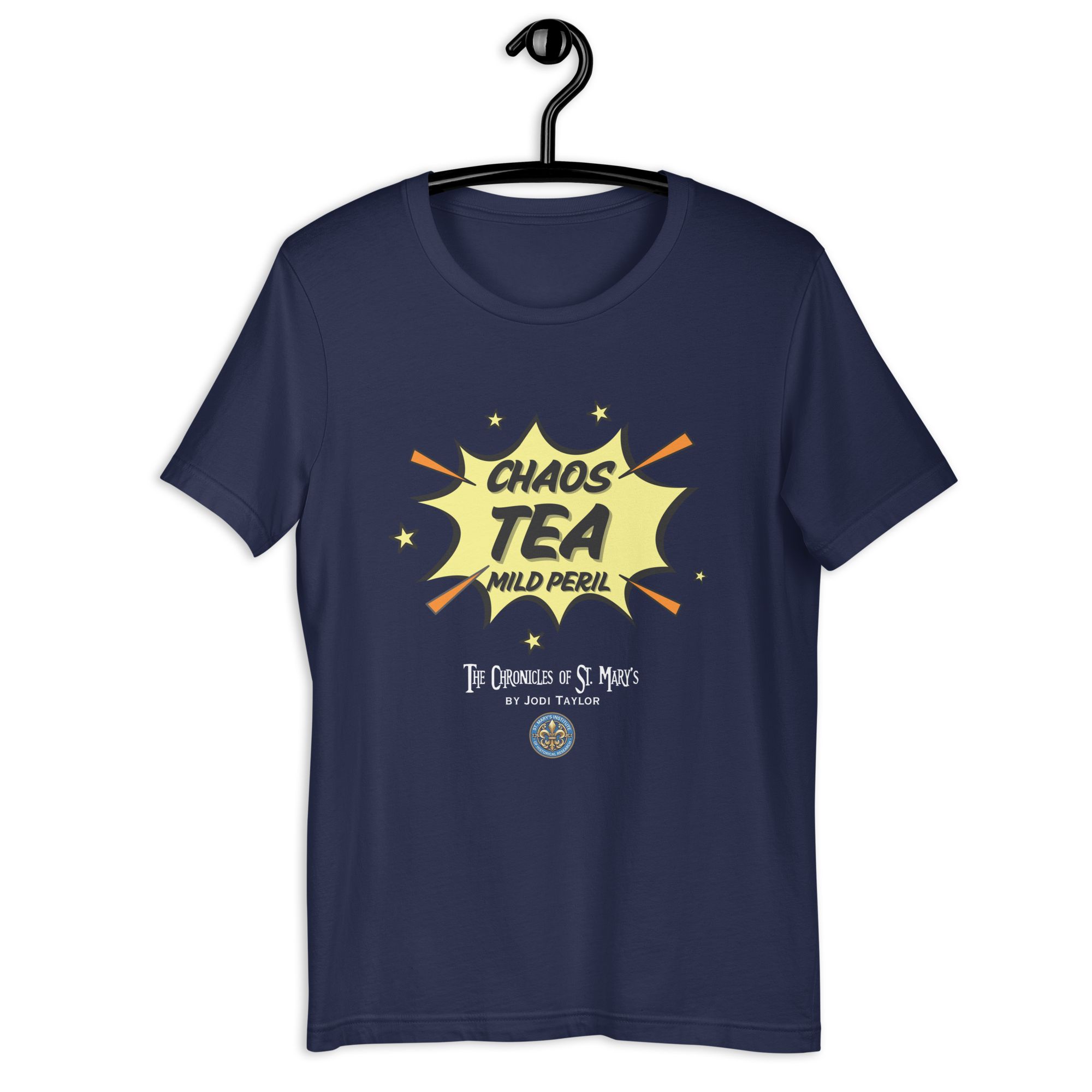 Chaos, Tea, Mild Peril - Unisex t-shirt in dark colours (up to 5XL) - Image 4