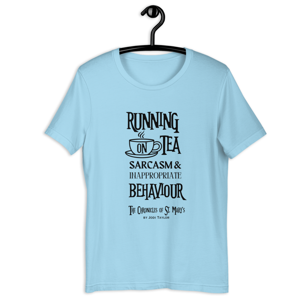 Running on Tea & Sarcasm Unisex t-shirt in light colours (up to 5XL)