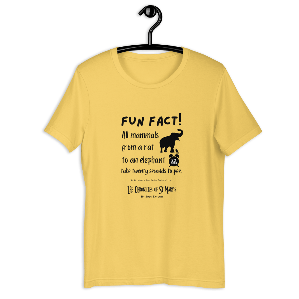 Fun Fact – Pee! Unisex t-shirt in light colours (up to 5XL)