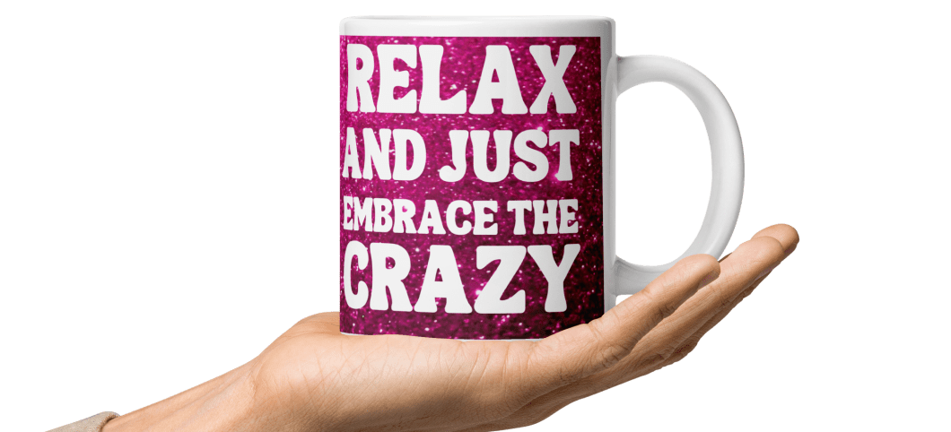 Relax! Glossy mug in 3 sizes