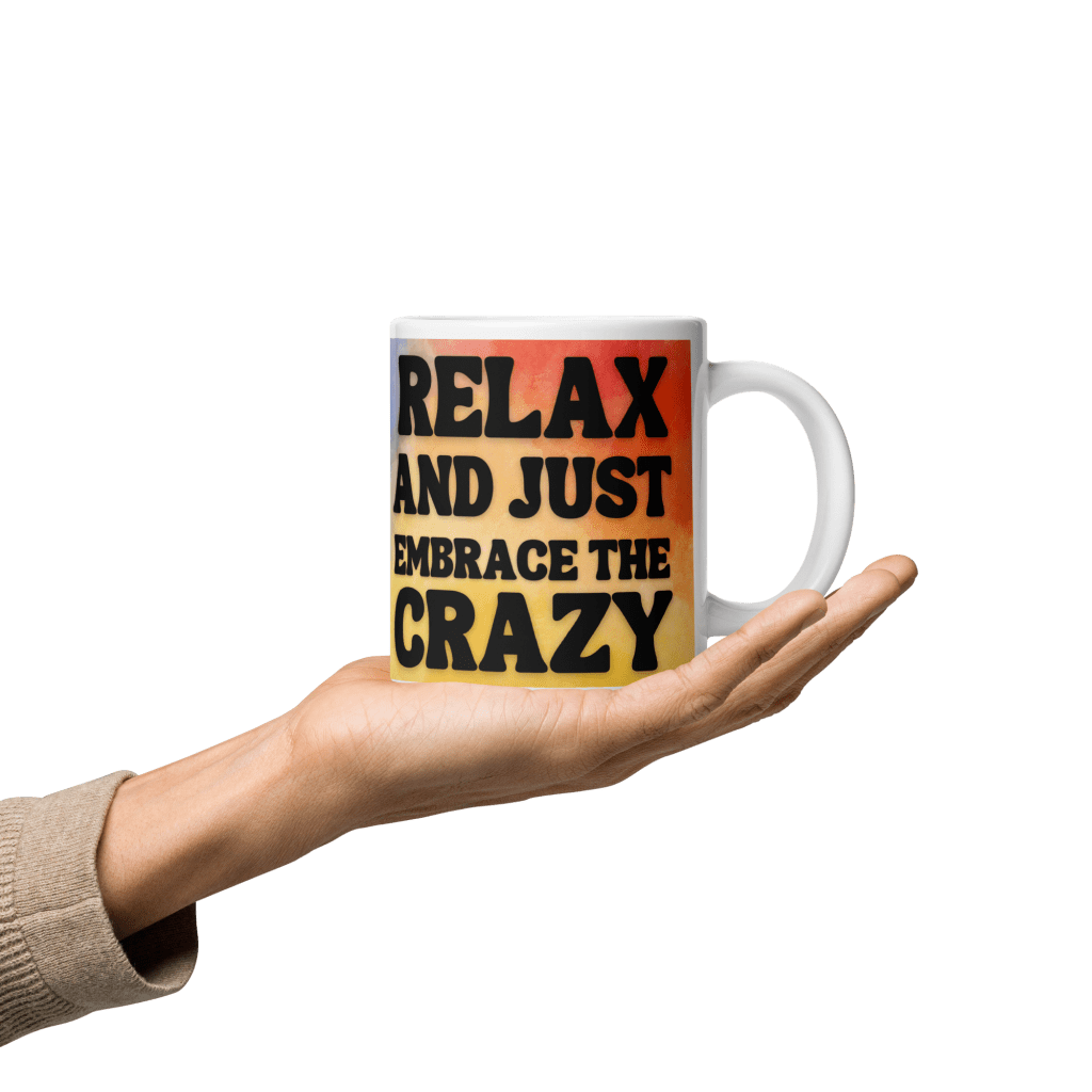 Relax! Glossy mug in 3 sizes