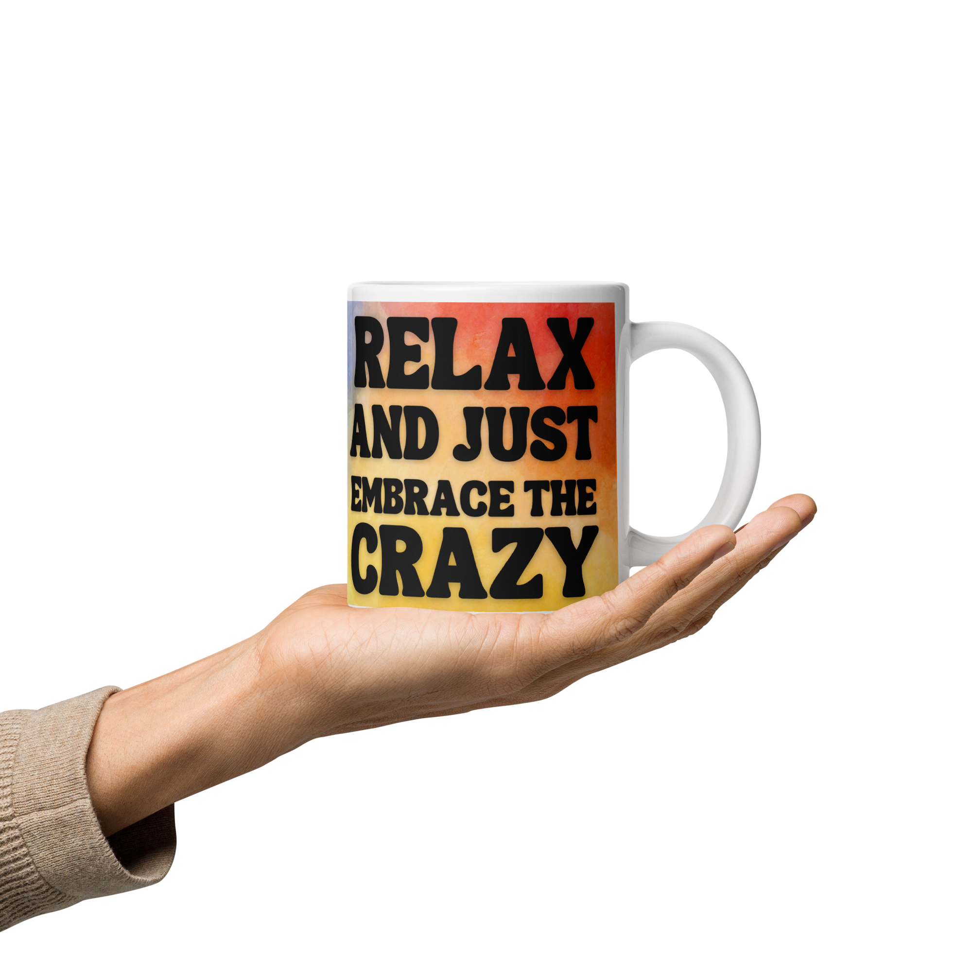 Relax! Glossy mug in 3 sizes