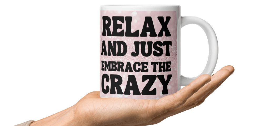 Relax! Glossy mug in 3 sizes