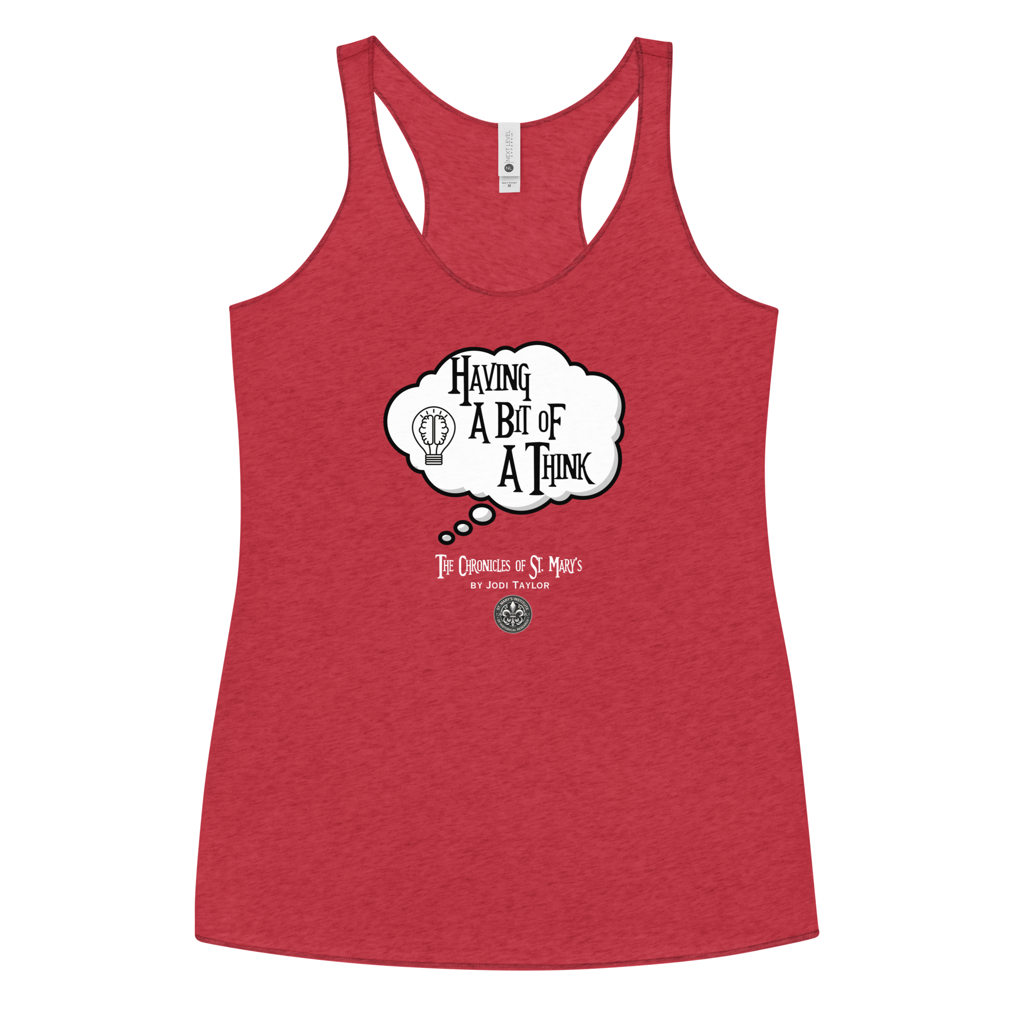Having A Bit of a Think Women's Racerback Tank (up to XL) - Image 4