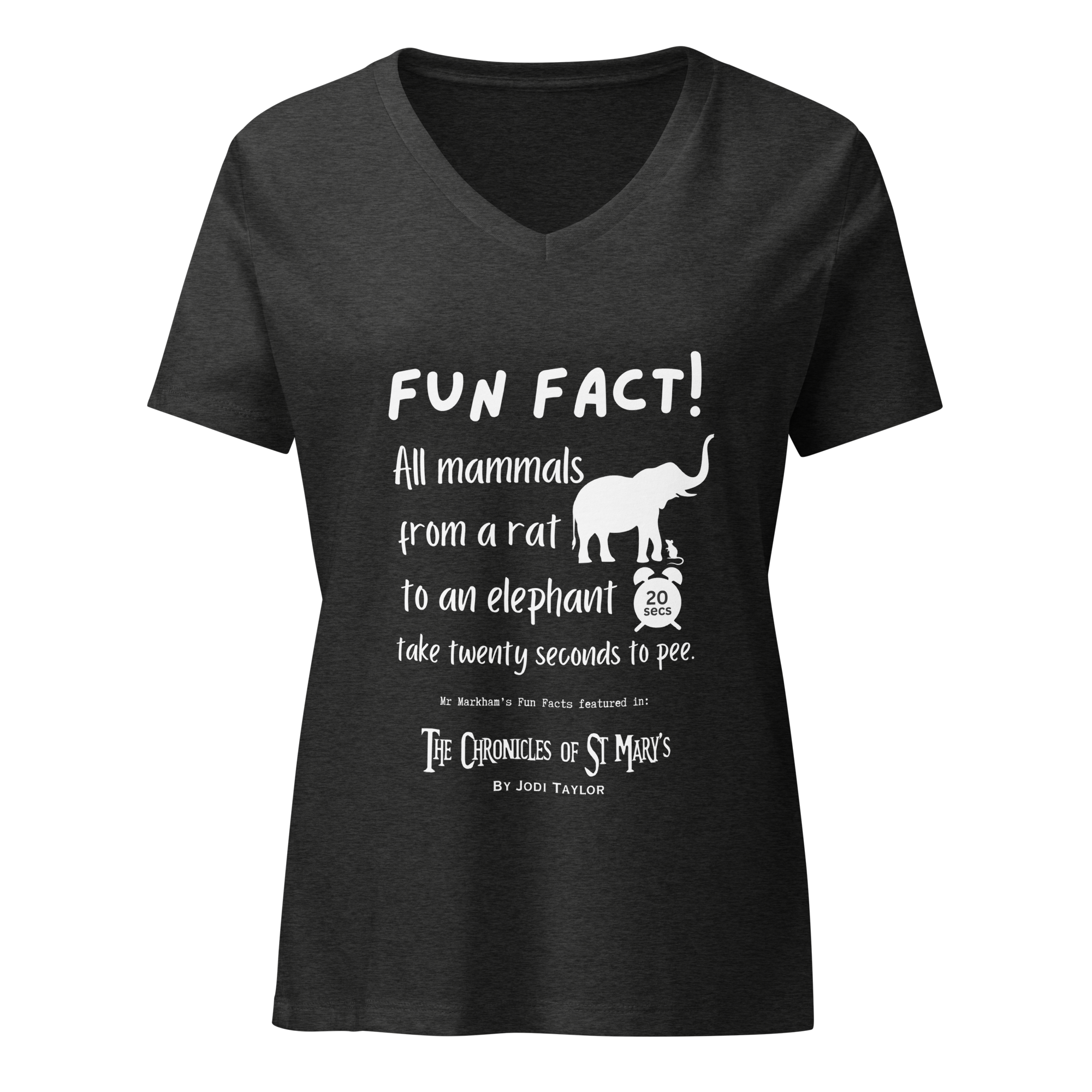 Fun Fact Pee! Women’s relaxed v-neck t-shirt (up to 2XL) - Image 3