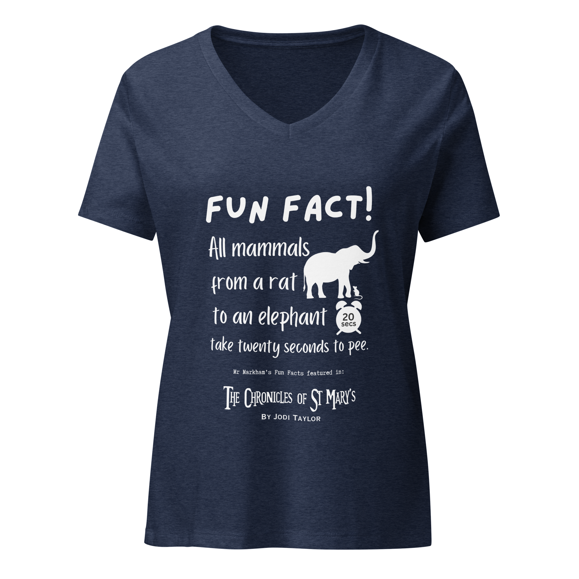 Fun Fact Pee! Women’s relaxed v-neck t-shirt (up to 2XL)