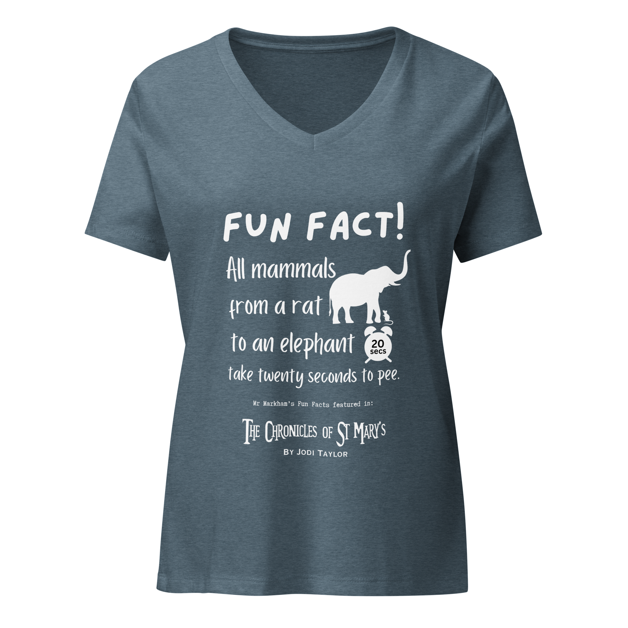 Fun Fact Pee! Women’s relaxed v-neck t-shirt (up to 2XL) - Image 4