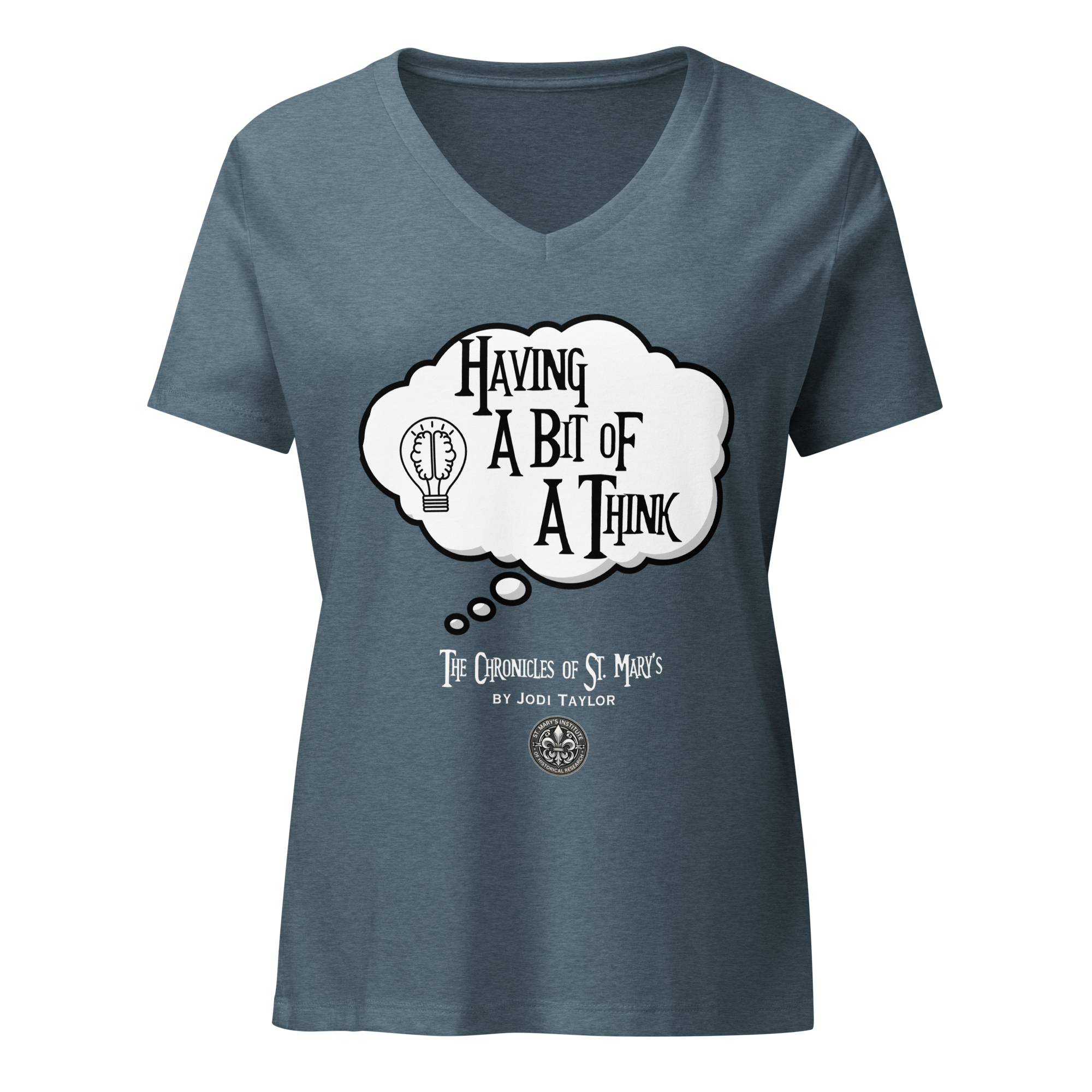 Having A Bit of a Think Women’s relaxed v-neck t-shirt (up to 2XL) - Image 4