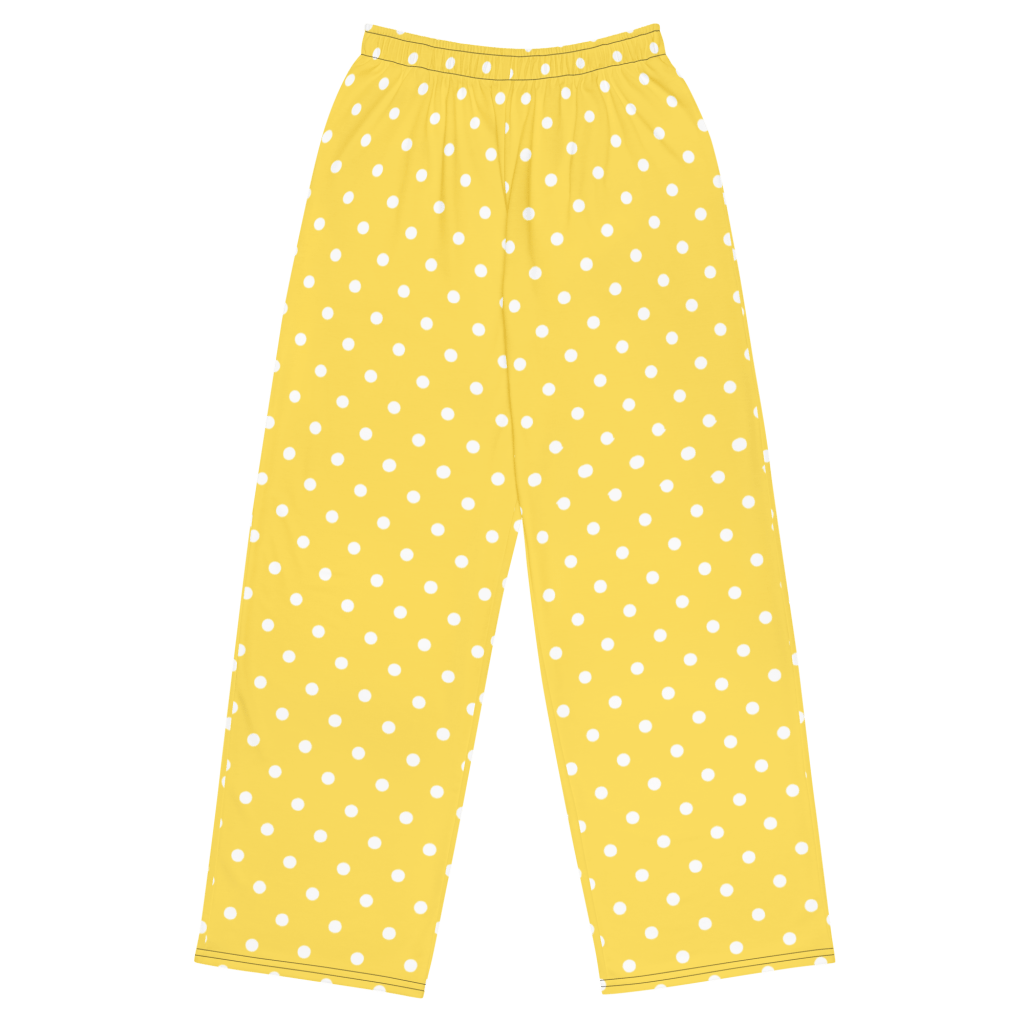 Yellow Spotty Unisex Pyjama Bottoms up to 6XL