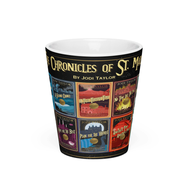 Chronicles of St Mary's Book Titles Latte mug
