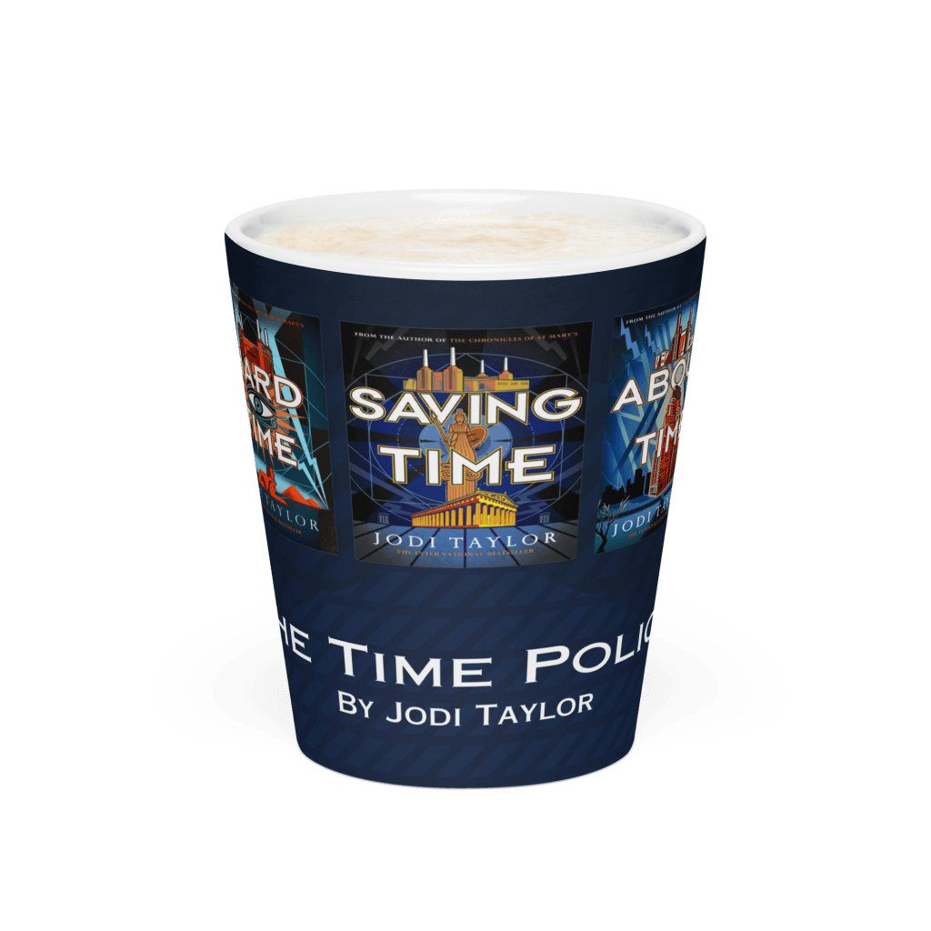 Time Police Book Titles Latte mug
