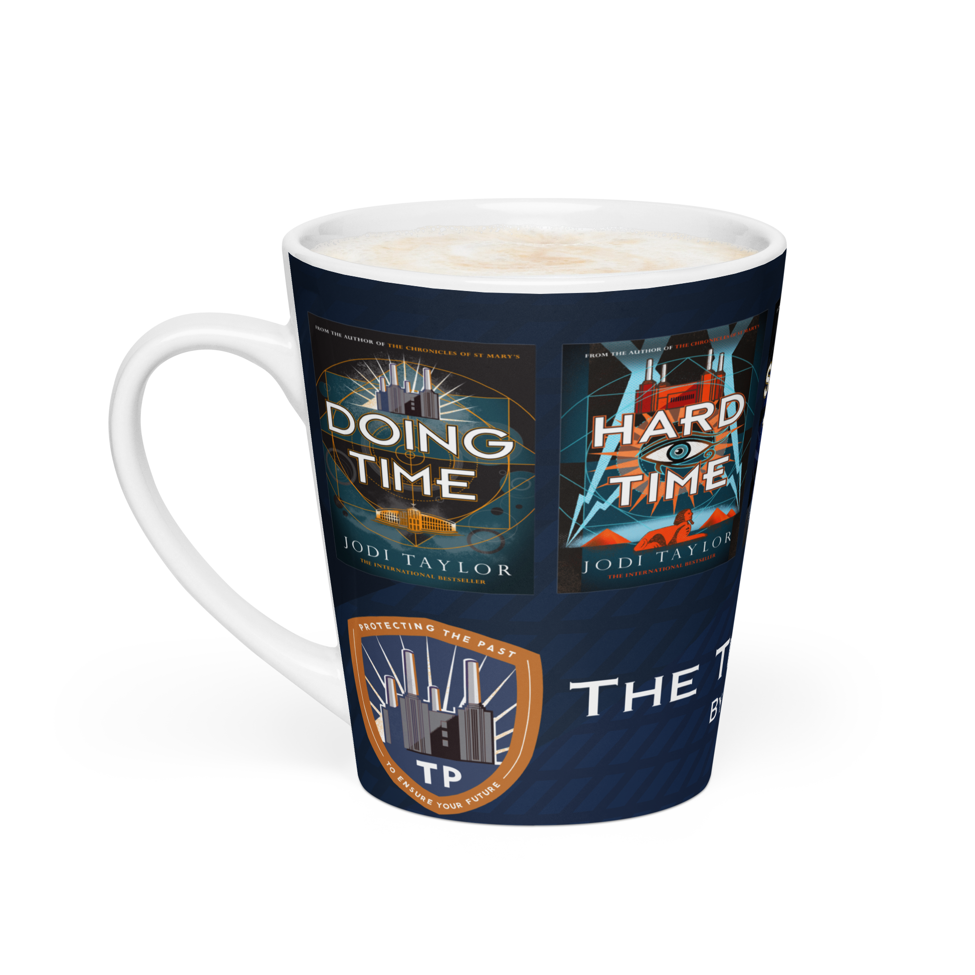 Time Police Book Titles Latte mug - Image 2