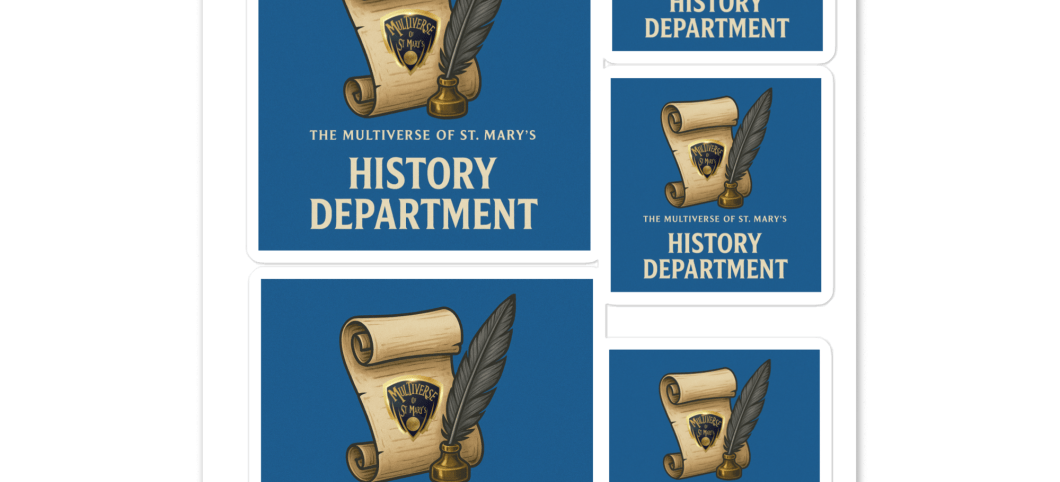 Multiverse History Department Sticker sheet