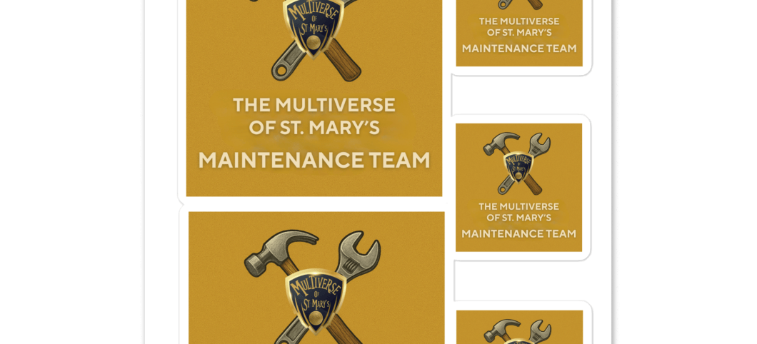 Multiverse Maintenance Department Sticker sheet