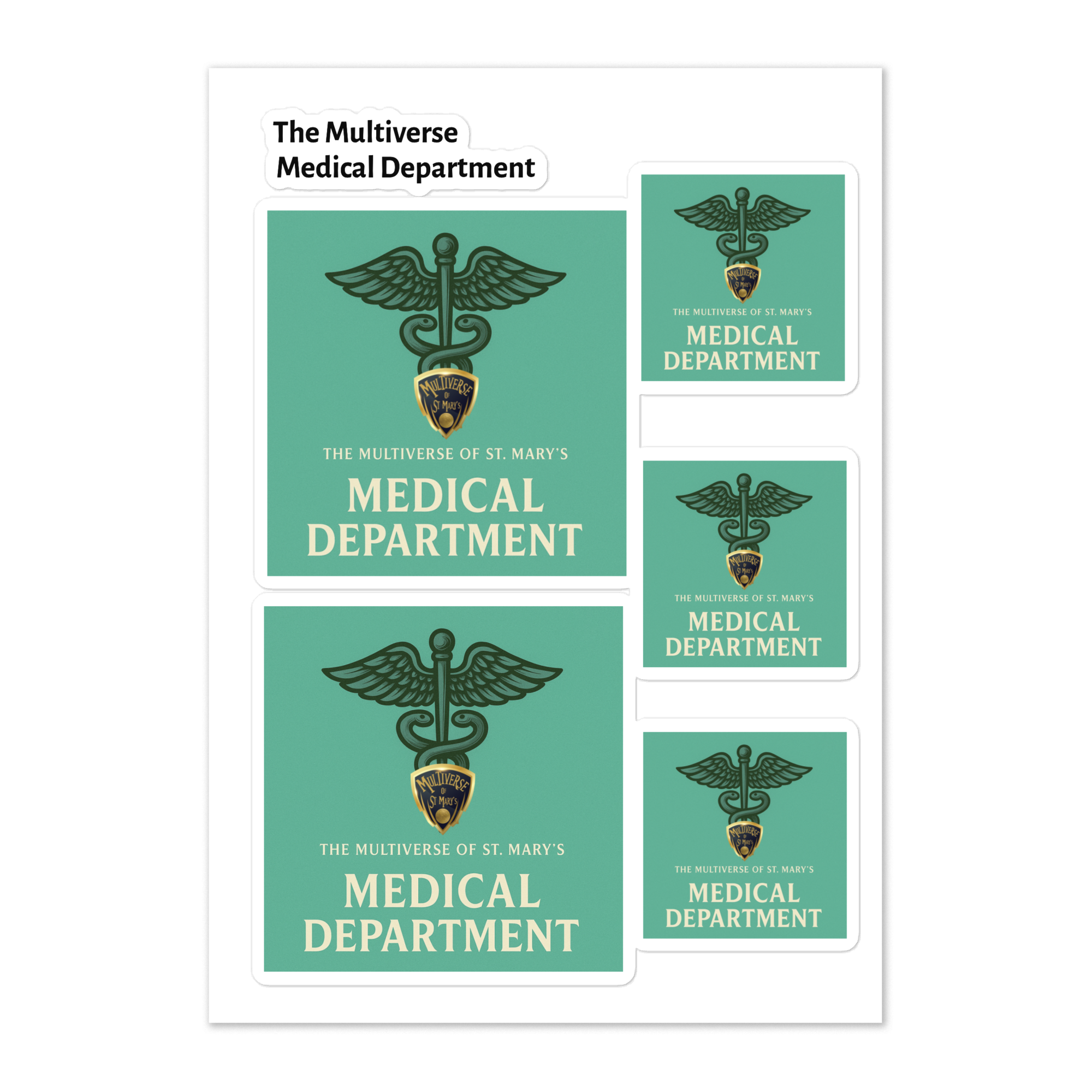 Multiverse Medical Team Sticker sheet