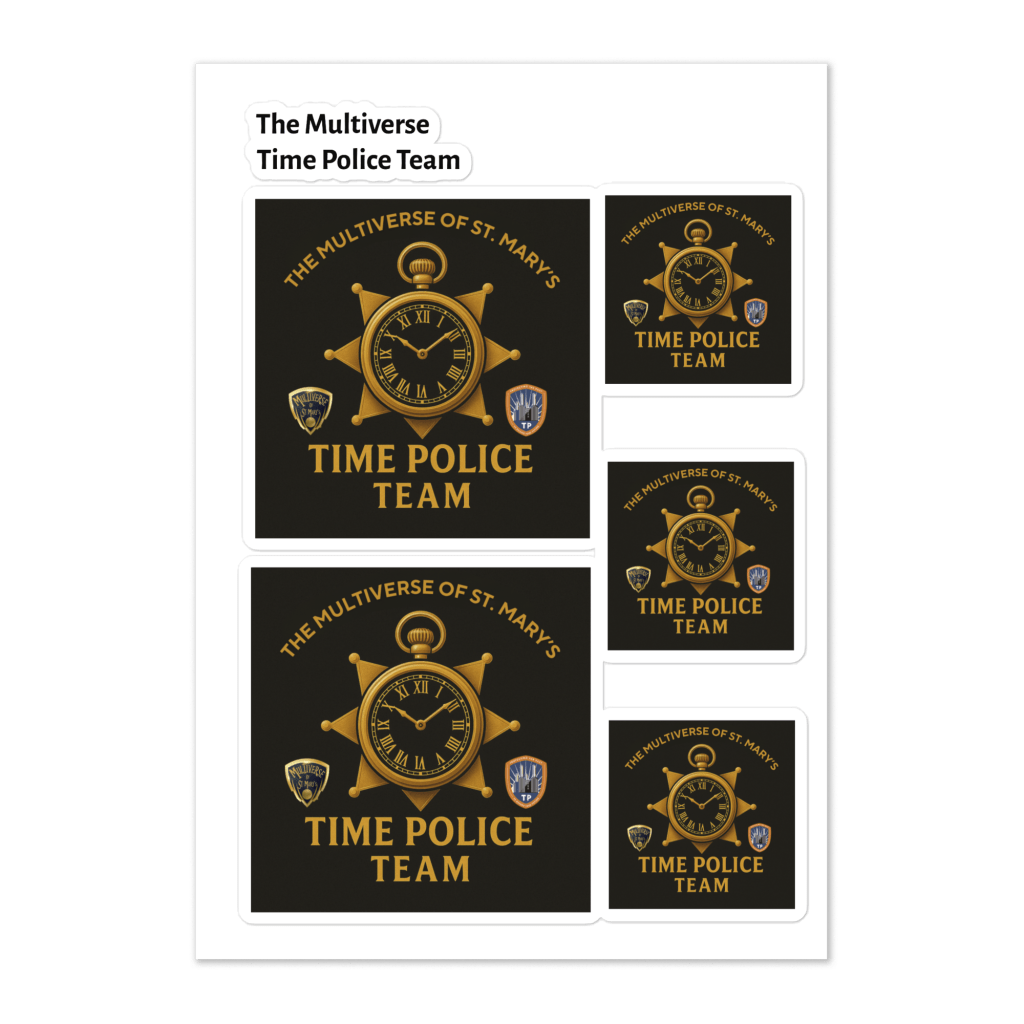 Multiverse Time Police Team Sticker sheet