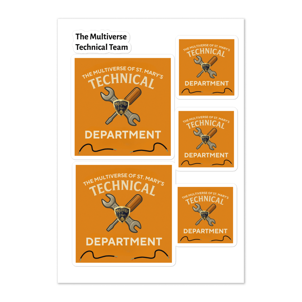 Multiverse Technical Department Sticker sheet