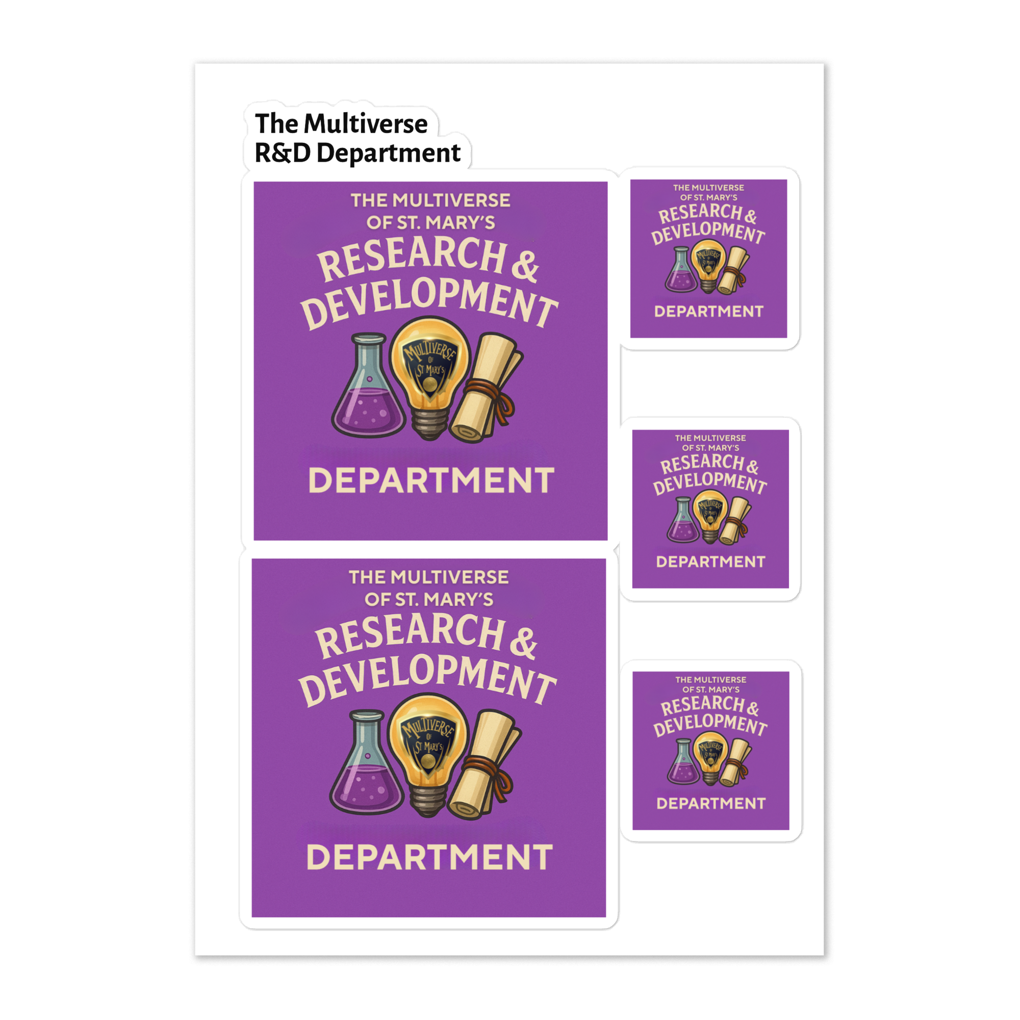 Multiverse R&D Department Sticker sheet - Jodi Taylor Shop