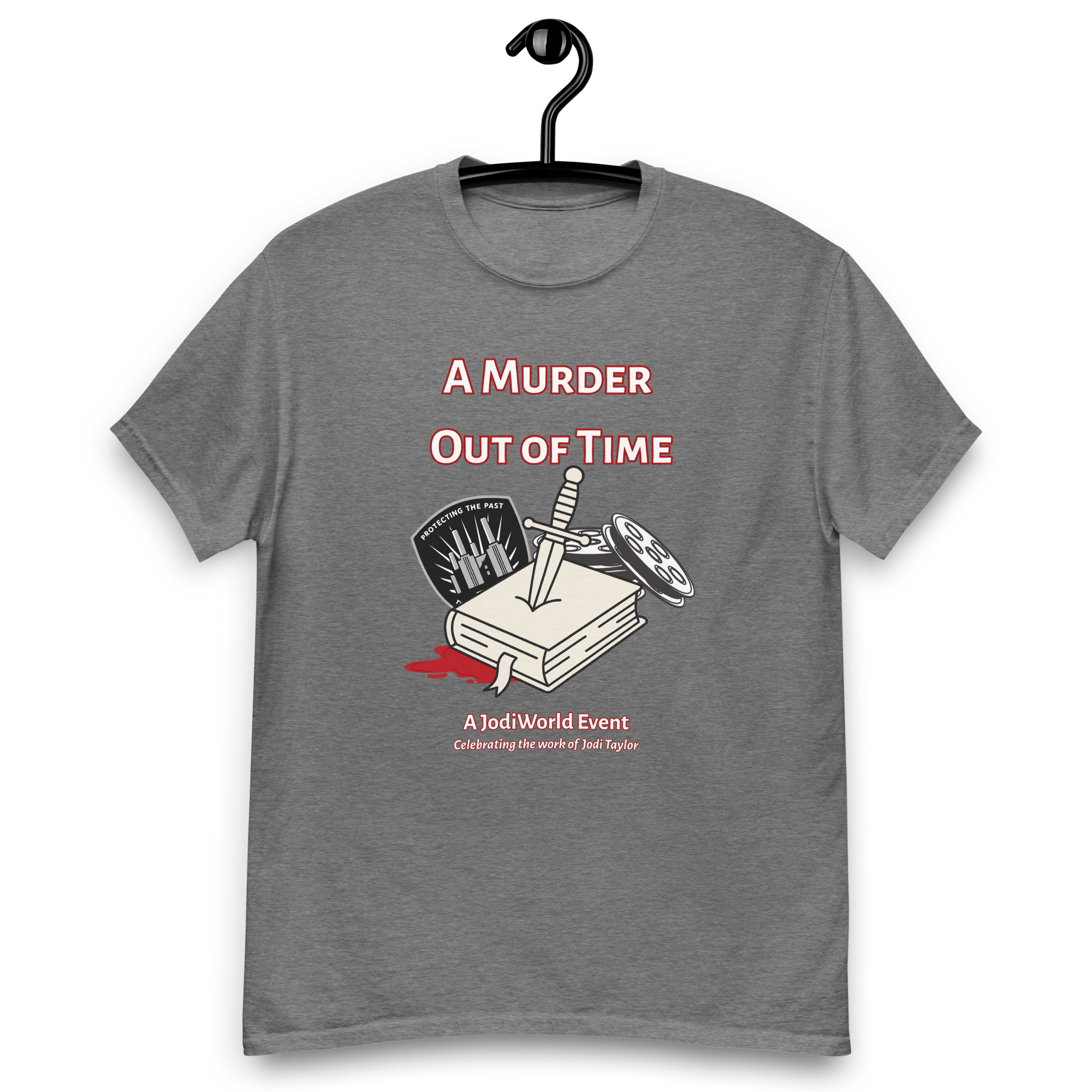 A Murder Out of Time - Unisex classic tee (Gildan) Up to 5XL in Dark Colours - Image 13