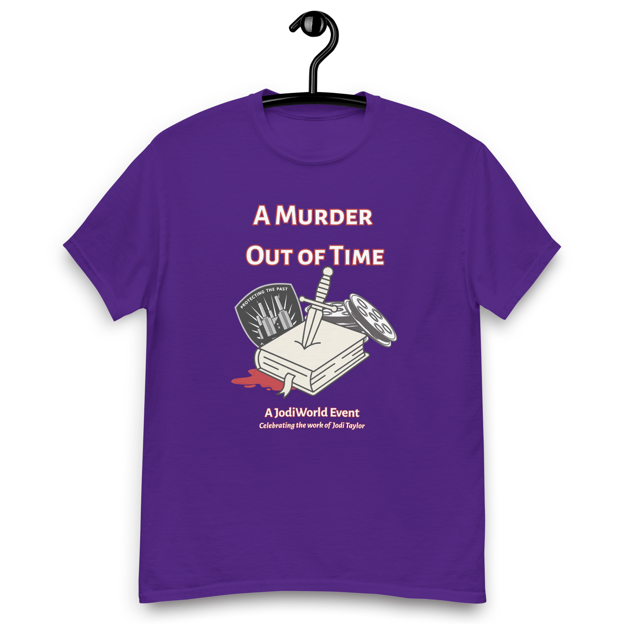 A Murder Out of Time - Unisex classic tee (Gildan) Up to 5XL in Dark Colours - Image 4