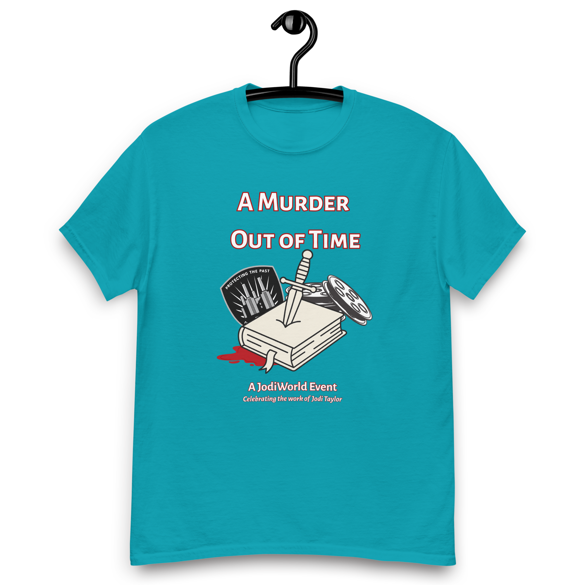 A Murder Out of Time - Unisex classic tee (Gildan) Up to 5XL in Dark Colours - Image 12