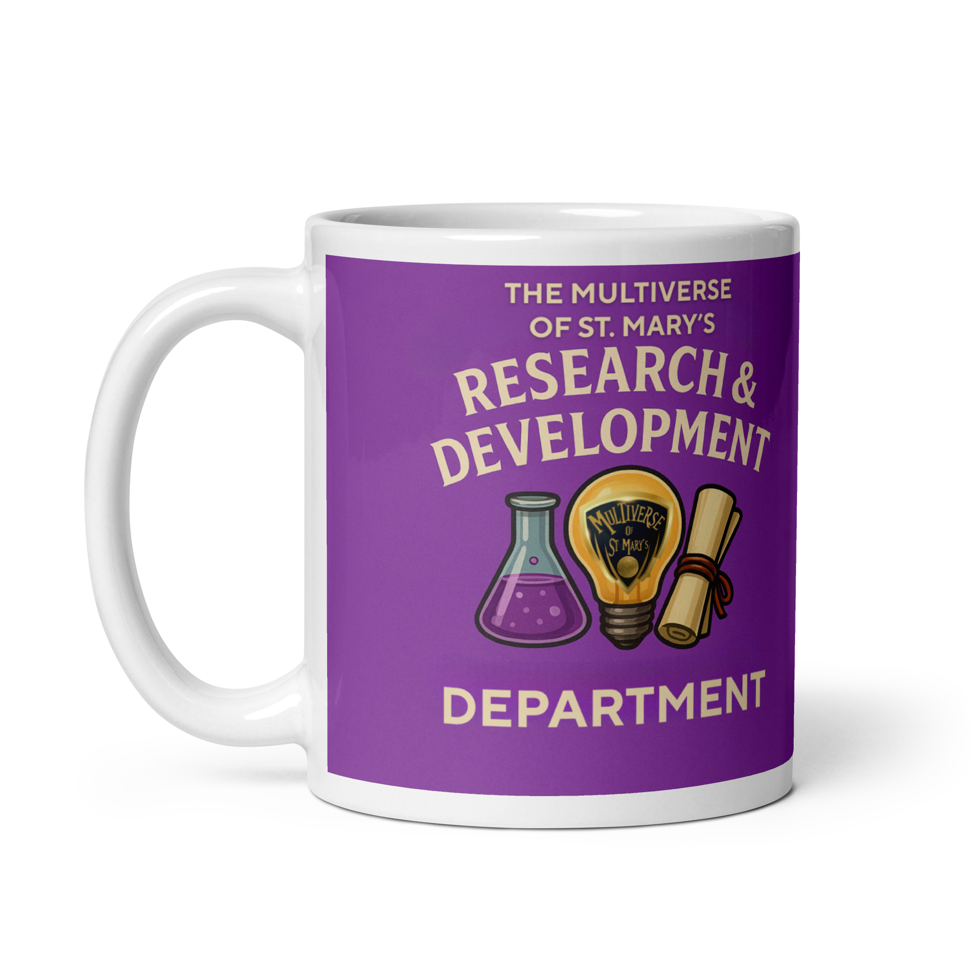 Multiverse R&D Department glossy mug (in 3 Sizes) - Image 3