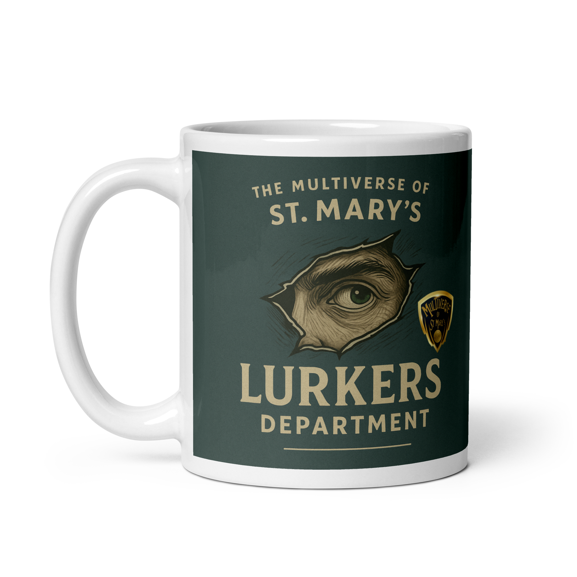 Multiverse Lurkers Department glossy mug (in 3 Sizes) - Image 3