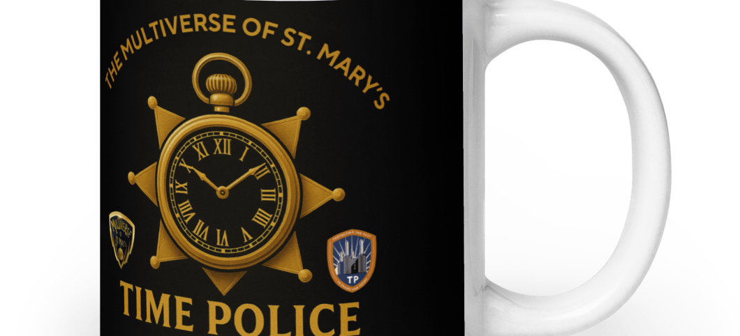 Multiverse Time Police Team glossy mug (in 3 Sizes)