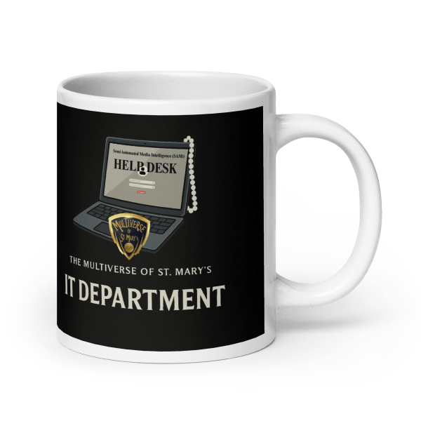 Multiverse IT Department - Help Desk version - glossy mug (in 3 sizes)