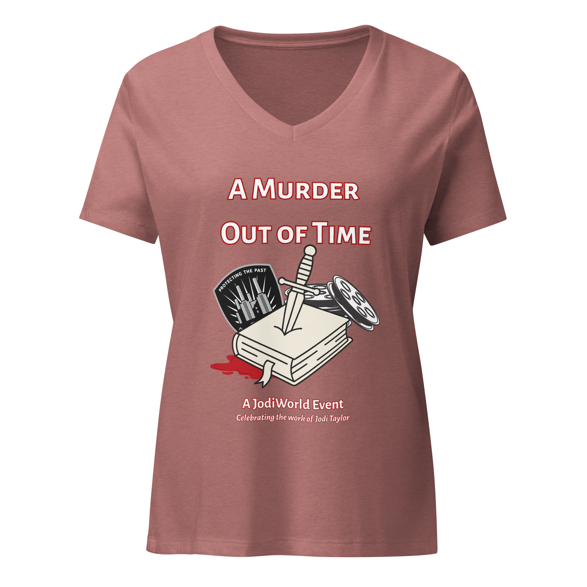 A Murder Out of Time - Women’s relaxed v-neck t-shirt - Image 5