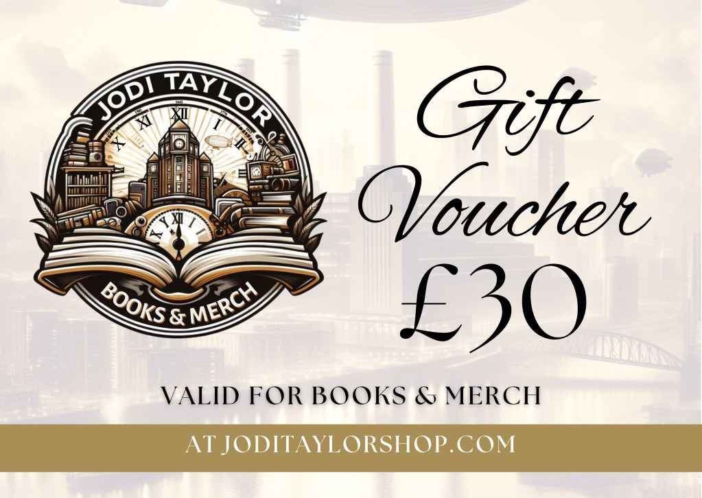 Jodi Taylor £30 gift voucher – redeemable for books, merch and multiverse magic