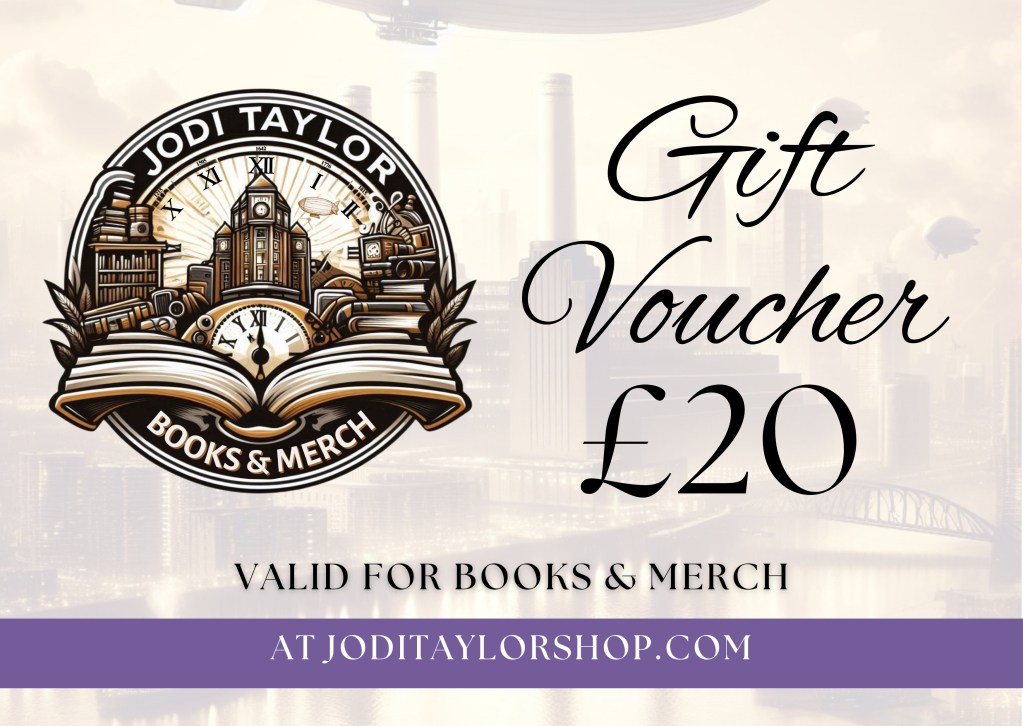 Jodi Taylor £20 digital gift voucher for signed books, mugs and clothing