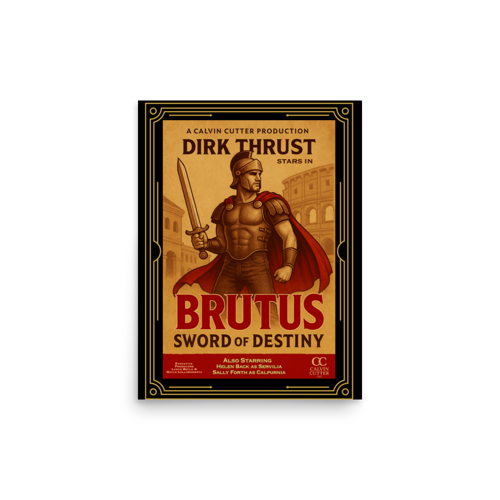 Calvin Cutter - Dirk Thrust Poster (Paper size is in inches) - Image 3