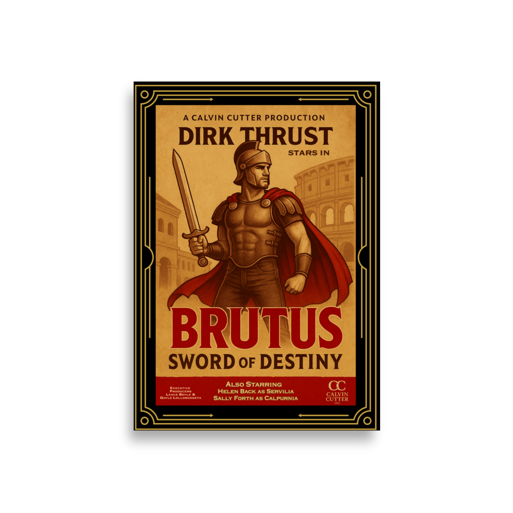 Calvin Cutter - Dirk Thrust Poster (Paper size is in inches) - Image 2
