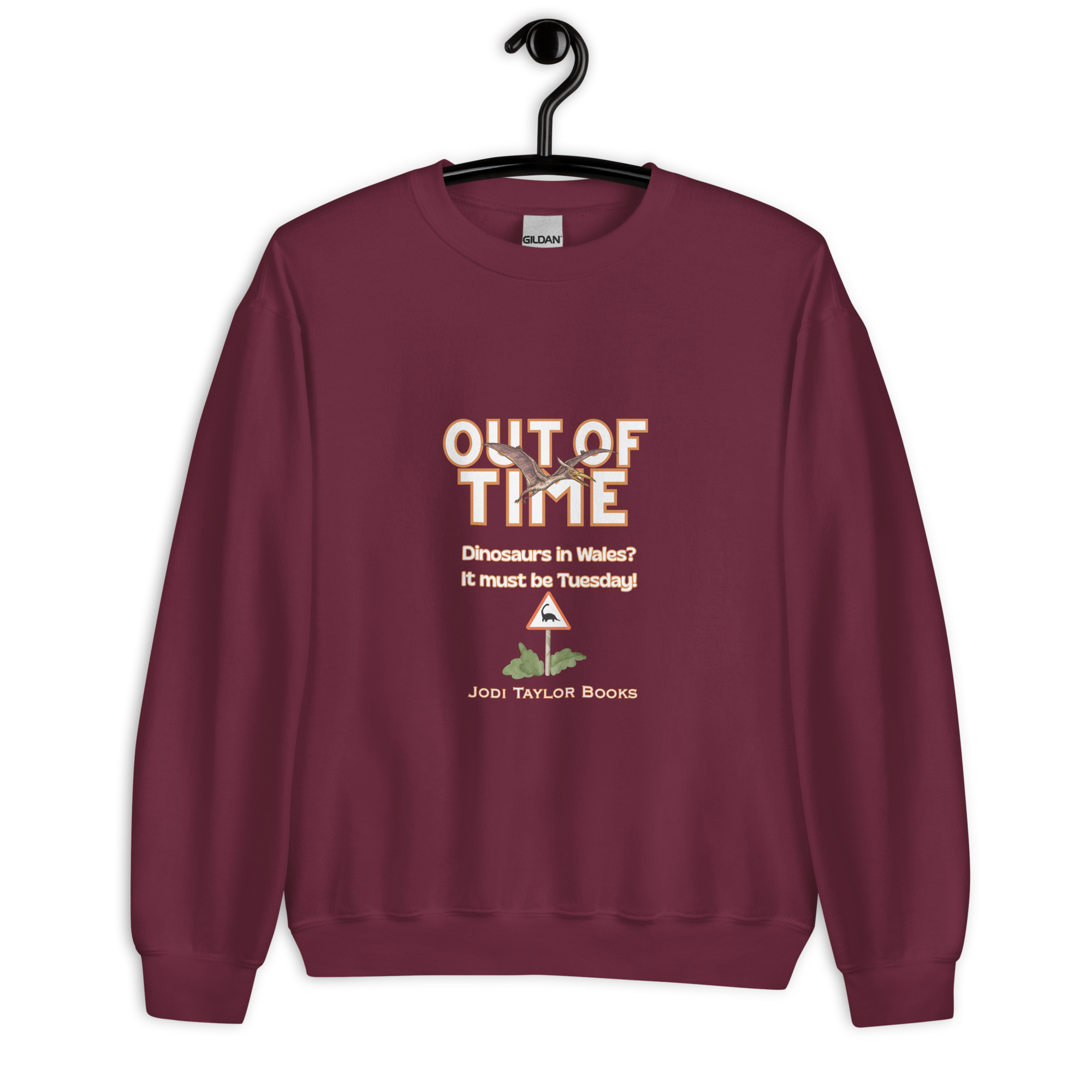 Out of Time "Dinosaurs in Wales" - Unisex Sweatshirt up to 5XL - Image 5