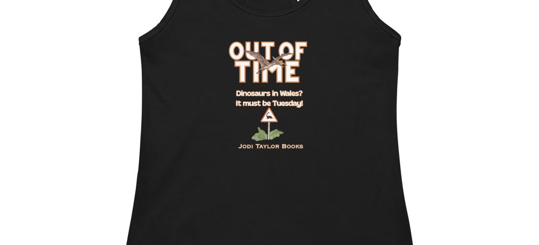 Out of Time "Dinosaurs in Wales" - Women’s fitted racerback tank top up to 2XL