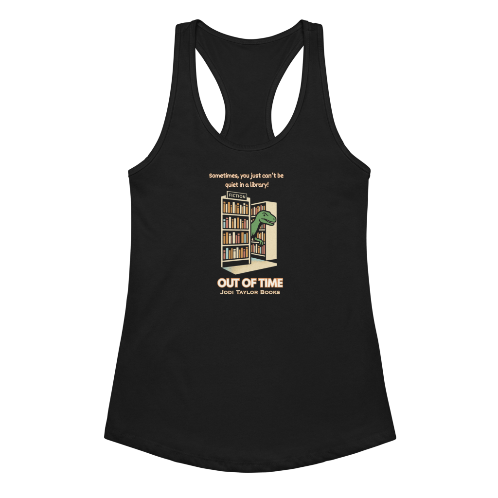 Out of Time "In A Library" - Women’s fitted racerback tank top up to 2XL