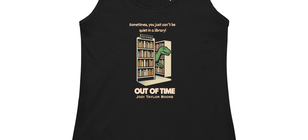 Out of Time "In A Library" - Women’s fitted racerback tank top up to 2XL