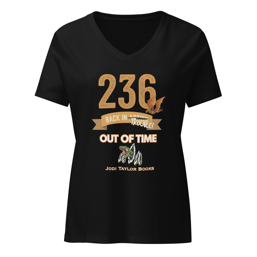 Out of Time "236 Back in Action" - Women’s relaxed v-neck t-shirt up to 2XL