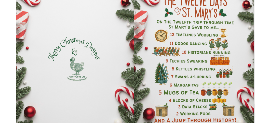 The 12 Days of St Mary's - Greeting card Version 2 in 3 sizes