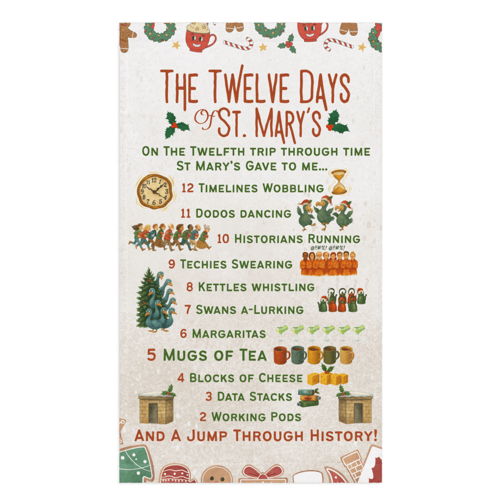 The 12 Days of St Mary's Hand towel (Kitchen or Bathroom)
