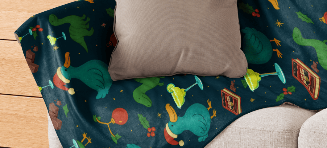 Christmas Design Sherpa blanket in 3 sizes