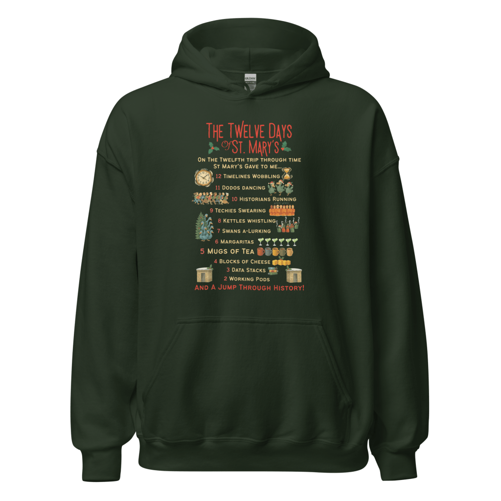 The 12 Days of St Mary's - in dark colours - Unisex Hoodie (up to 5XL)