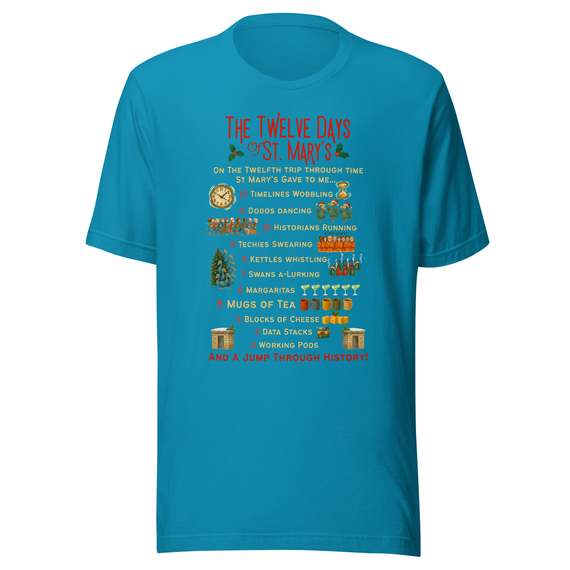 The 12 Days of St Mary's - Unisex t-shirt in dark colours (up to 5XL) - Image 13